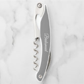 Dark Gray Personalisiert Wedding Bridesmaid Kellnermesser (Vorderseite)