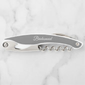 Dark Gray Personalisiert Wedding Bridesmaid Kellnermesser (Vorderseite)