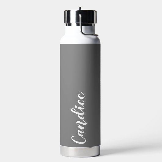 Dark Gray Personalisiert Wedding Bridesmaid Trinkflasche (Links)