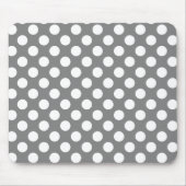 Dark Gray Polka Dots Mousepad (Vorne)