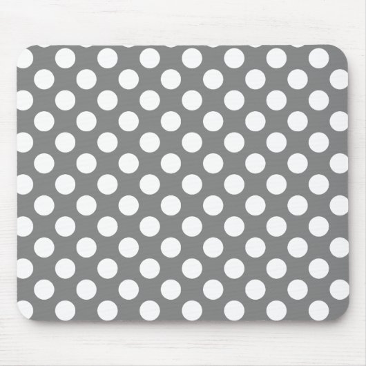 Dark Gray Polka Dots Mousepad (Vorne)