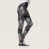 Dark Gray Raven Evermore mit Rose und Hawkmoths Leggings (Rechts)