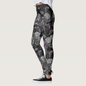 Dark Gray Raven Evermore mit Rose und Hawkmoths Leggings (Links)