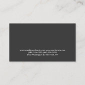 Dark Gray Red Sport Personal Trainer Business Card Visitenkarte (Rückseite)