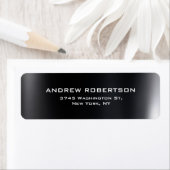 Dark Gray Schlicht Elegante Rücksendeadresse (Insitu)