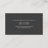 Dark Gray Script Monogram Manager Business Card Visitenkarte (Rückseite)