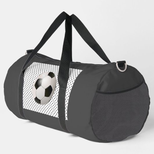 Dark Gray Soccer Ball Duffle Bag (Rechte Ecke)