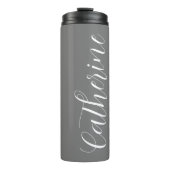 Dark Gray Stylized Wedding Bridesmaid Thermosbecher (Vorderseite)