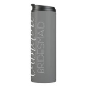 Dark Gray Stylized Wedding Bridesmaid Thermosbecher (Nach rechts gedreht)