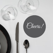 Dark Gray Wedding Cocktail Coaster Runder Pappuntersetzer