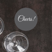 Dark Gray Wedding Cocktail Coaster Runder Pappuntersetzer