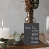 Dark Gray Wedding Table Number Card Tischnummer