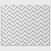 Dark Gray White XL Zickzack ZigZag Muster Geschenkpapier (Flach)