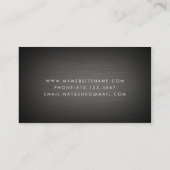 Dark Gray Wood Minimalistisch Zen Business Card Visitenkarte (Rückseite)