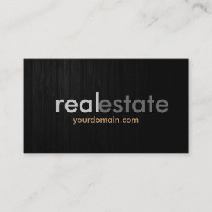 Dark Gray Wood Real Anwesen Agent Business Card Visitenkarte