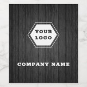 Dark Gray Wood Weinetikett (Einzelnes Label)