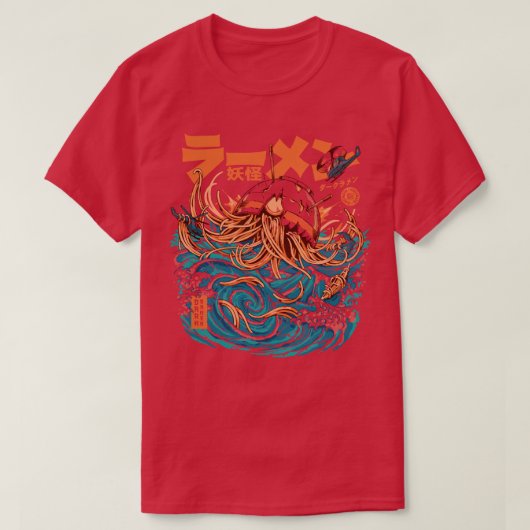 Dark Great Ramen von Kanagawa T-Shirt (Design vorne)