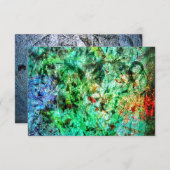 Dark green abstract invitation,Calm green abstract Einladung (Vorne/Hinten)