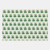 Dark Green and Gold Elegant Flowers Geschenkpapier Set (Vorderseite 2)