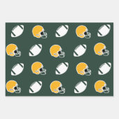 Dark Green and Gold Football Playbook Patterns Geschenkpapier Set (Vorderseite 3)
