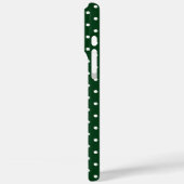 Dark Green and White Polka Dot Pattern Case-Mate iPhone Hülle (Rückseite / Links)