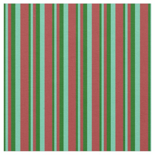 Dark Green, Aquamarine & Brown Lines Muster Stoff (Nahaufnahme)