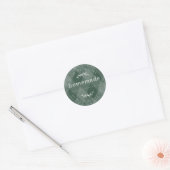 Dark Green Argyle Homemade Label Runder Aufkleber (Umschlag)