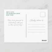 Dark Green Blonde Hair Princess 16 . Geburtstag Postkarte (Rückseite)