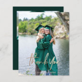 Dark Green Budget Abschluss Vielen Dank Foto Cards (Vorne/Hinten)