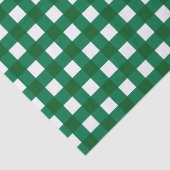 Dark Green Buffalo Karo Kariert Weihnachten Seidenpapier (Detail)