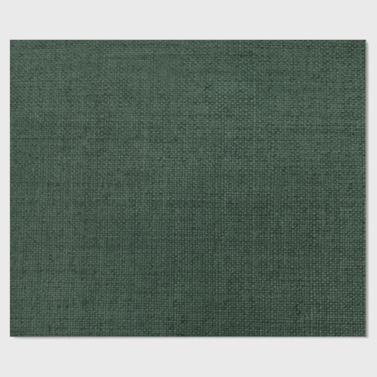 Dark Green Burlap Geschenkpapier (Flach)