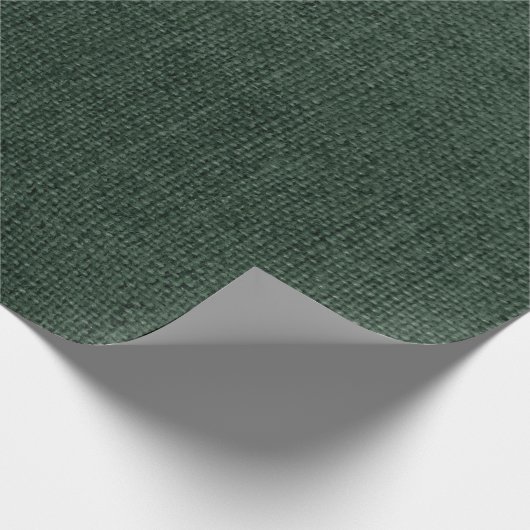 Dark Green Burlap Geschenkpapier (Ecke)