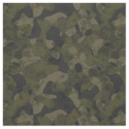 Dark Green Camo Abstract Stoff