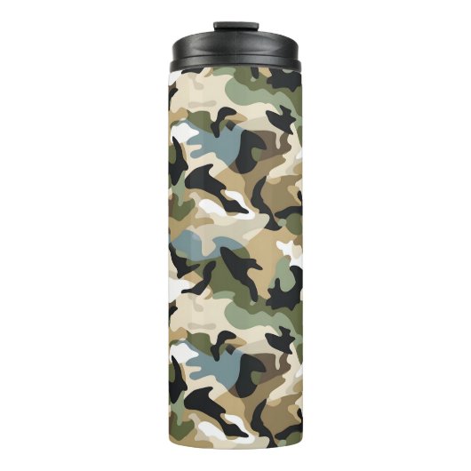 Dark Green Camouflage Thermosbecher (Vorderseite)