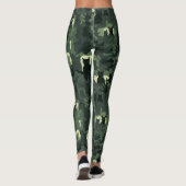 Dark Green Cat Camouflage Leggings (Rückseite)
