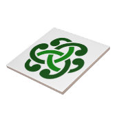 Dark Green Celtic Knot Fliese (Seite)