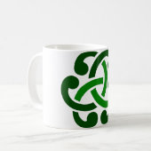 Dark Green Celtic Knot Kaffeetasse (Vorderseite Links)
