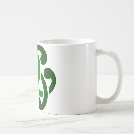 Dark Green Celtic Knot Kaffeetasse (Rechts)