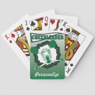 Dark Green Cheerleader Personalisieren Spielkarten