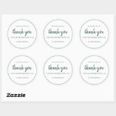 Dark Green Chic Script Thank You For Shopping Runder Aufkleber (Blatt)