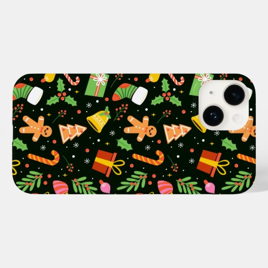 Dark Green Christmas Abstrakt Pattern Case-Mate iPhone Hülle (Rückseite (Horizontal))