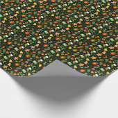 Dark Green Christmas Abstrakt Pattern Geschenkpapier (Ecke)
