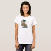 Dark Green Cowboy Boot Graduation Cap & Blume T-Shirt (Vorne ganz)