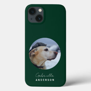 Dark Green Custom Baby Pet Foto und Name Case-Mate iPhone Hülle