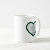 Dark Green Custom I Liebe meine Freundin Foto Text Kaffeetasse (VorderseiteRechts)