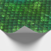 Dark Green Dragon Scales Geschenkpapier (Ecke)