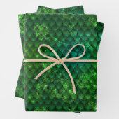 Dark Green Dragon Scales Geschenkpapier Set (Beispiel)