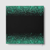 Dark Green Dress Faux Glitter Sweet 16 Birthday Gästebuch (Rückseite)