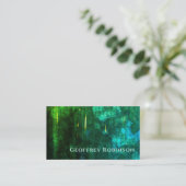 Dark Green Elegant Abstrakt Interior Designer Visitenkarte (Stehend Vorderseite)