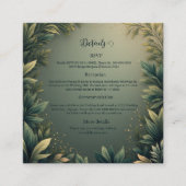 dark green elegant nature wedding begleitkarte (Vorderseite)